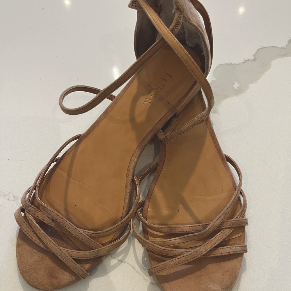 J Crew Beige Suede Sandals